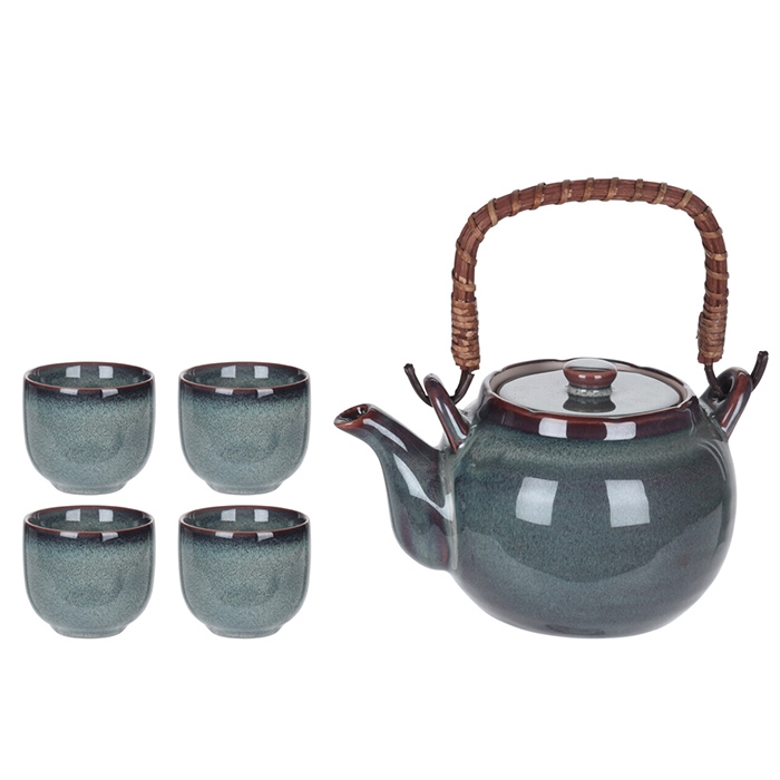 Poza Set Khora cu ceainic si 4 cani din ceramica
