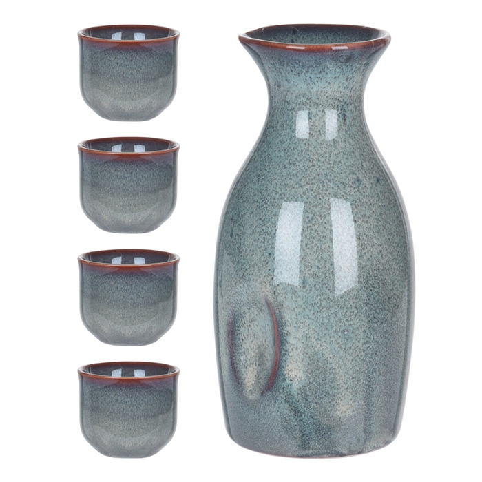 Set Sake cu 5 piese din ceramica - modele diverse