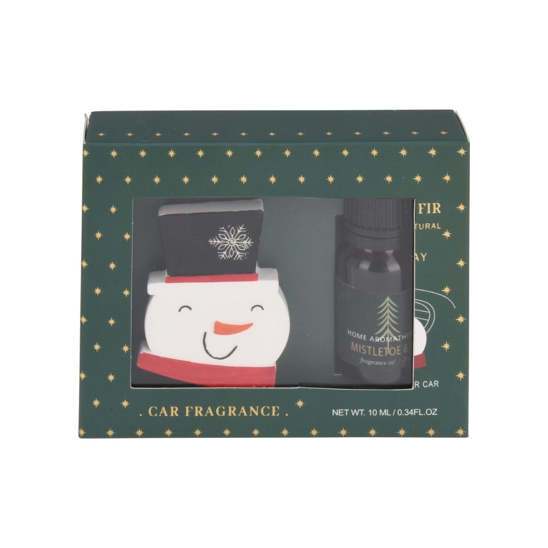 Set parfum masina Mistletoe and Fir verde 80g