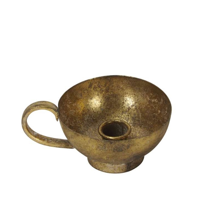 Poza Sfesnic Cup din metal auriu 10 cm
