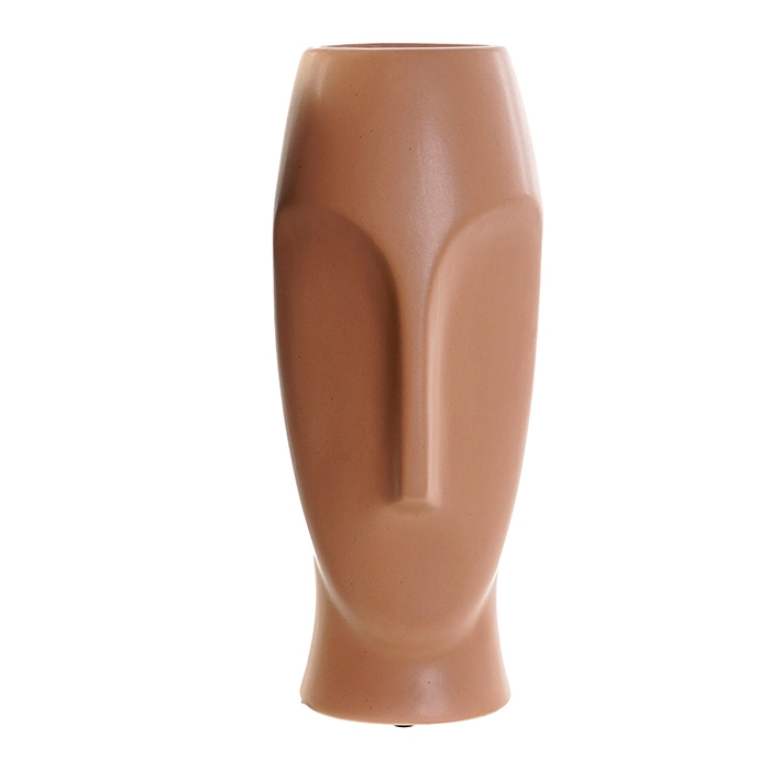 Poza Vaza Face din ceramica maro 34 cm