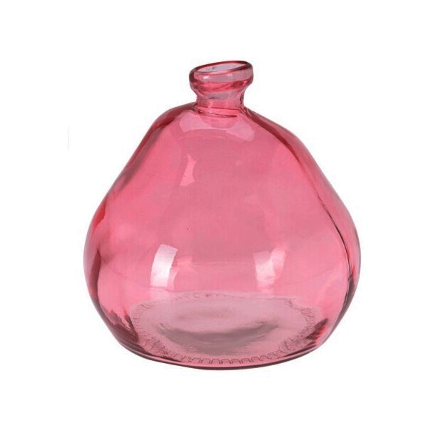 Vaza Serpentine din sticla roz 17×19 cm 17x19 imagine noua 2022